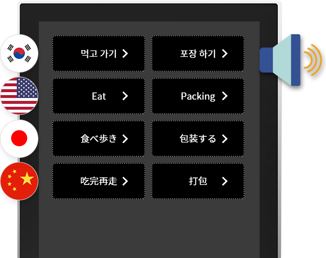 다양한 음성과 언어지원으로 외국인 고객 응대